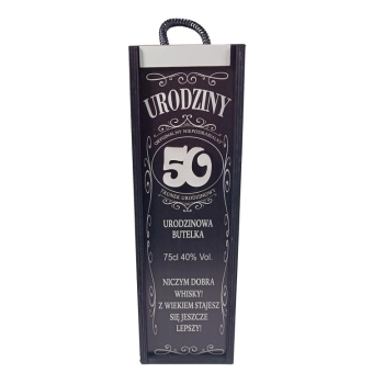 Skrzynka na wino - 50 urodziny (czarna)