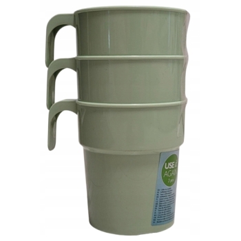 Kubki plastikowe 3 szt 5150 - Zielone