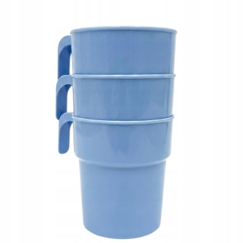 Kubki plastikowe 3 szt 7857 - Niebieskie
