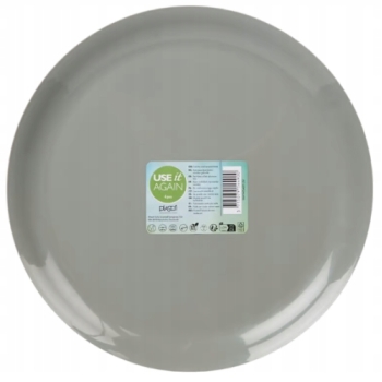 Talerze plastikowe 4 szt 4900 - Szare