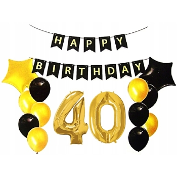 Zestaw balonów na 40 urodziny