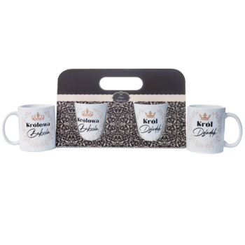 Zestaw 2 kubków - Królowa Babcia/Król Dziadek