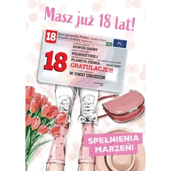 Karnet Gift M-176 - Masz już 18 lat! (dowód)