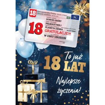 Karnet Gift M-197 - To już 18 lat (dowód)