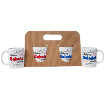 Zestaw 2 kubków - Najlepsza Babcia na świecie/Najlepszy Dziadek na świecie