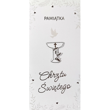 Karnet DL - Pamiątka Chrztu Świętego (kielich)