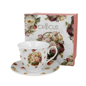 Filiżanka ze spodkiem Kosz Kwiatów - Piwonie 4551