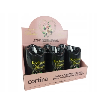 Świeca czarna led - Kochanej Babci