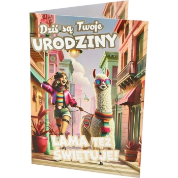 Karnet Nero A URD-054 - Dziś są Twoje urodziny (lama)