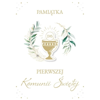 Karnet GM-1164 - Pamiątka Pierwszej Komunii Świętej (kielich)