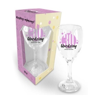 Kieliszek do wina 220 ml Happy Day - 30 urodziny
