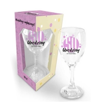 Kieliszek do wina 220 ml Happy Day - 50 urodziny