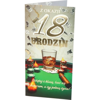 Karnet Nero A RUs-001 - Z okazji 18 urodzin (whisky)