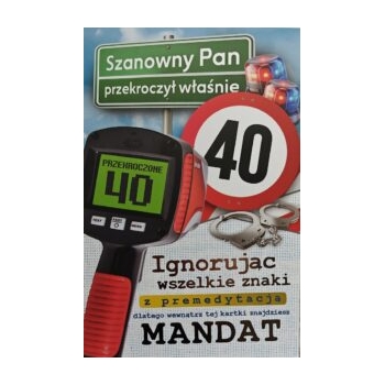 Karnet JCX 213 - Szanowny Pan przekroczył właśnie 40