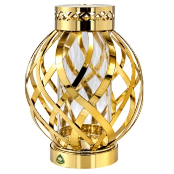 Lampion metalowy LN014Z - Kula (złoty)