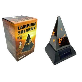 Lampion solarny 3D SL-P1S-B (piramida, czarna podstawa)