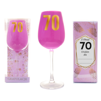 Kielich do wina różowy - 70