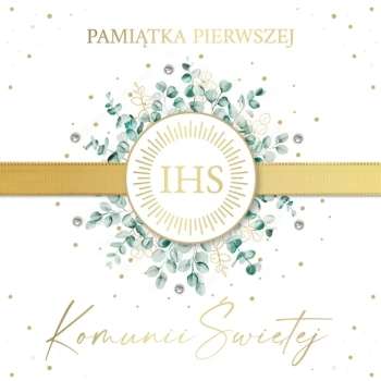 Karnet KL-15 - Pamiątka Pierwszej Komunii Świętej (IHS)