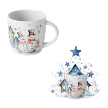 Kubek 400 ml w opakowaniu choinka - Snowman 0767