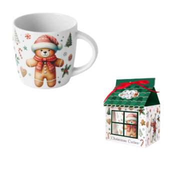 Kubek 400 ml w opakowaniu domek - Christmas cuties 0873