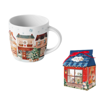 Kubek 400 ml w opakowaniu domek - Christmas city 0835