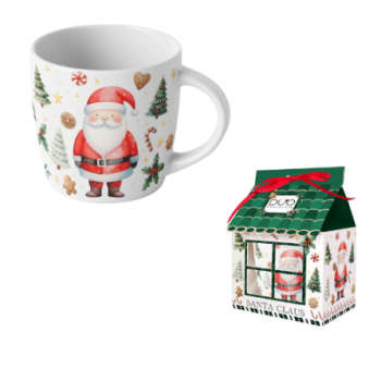 Kubek 400 ml w opakowaniu domek - Santa claus 0897