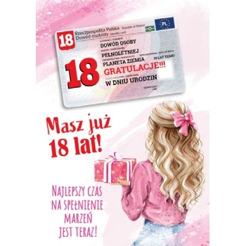 Karnet Gift M-175 - Masz już 18 lat! (dowód)