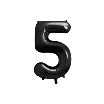 Balon cyfra czarna - 5