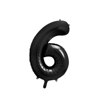 Balon cyfra czarna - 6