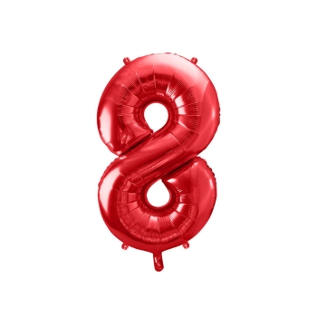 Balon cyfra czerwona - 8