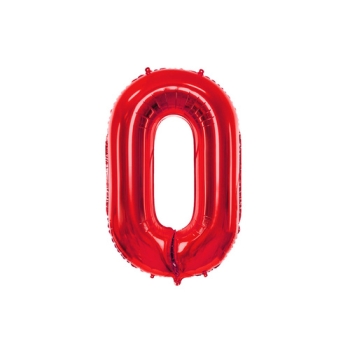 Balon cyfra czerwona - 0