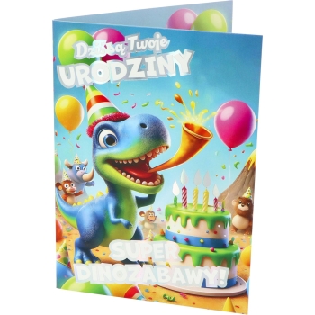 Karnet Nero A URD-041 - Dziś są Twoje urodziny (dinozaur)