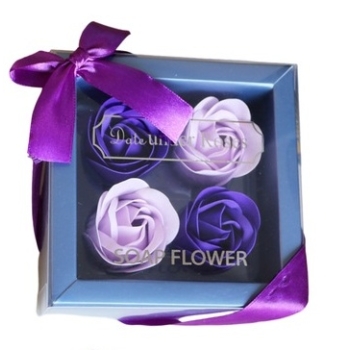 Róże mydlane 4 szt 7924 (fioletowe)