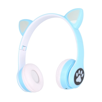 Słuchawki bezprzewodowe - Kocie uszy 1732 (niebieskie)