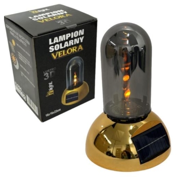 Lampion solarny Velora SL-C1S-G (tuba, złota podstawa)