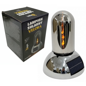 Lampion solarny Velora SL-C1S-S (tuba, srebrna podstawa)