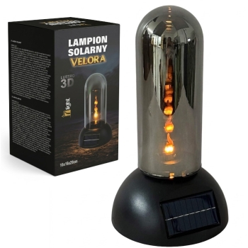 Lampion solarny Velora SL-C2S-B  (tuba, czarna podstawa)