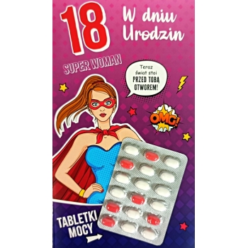 Karnet TAB - W dniu 18 urodzin (kobieta,tabletki)