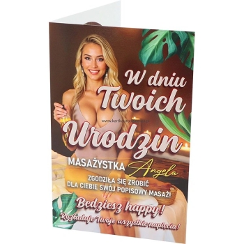Karnet 2k 186 - W dniu Twoich urodzin (masażystka)