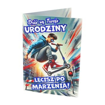 Karnet Nero A URD-067 - Dziś są Twoje urodziny (chłopak na hulajnodze)