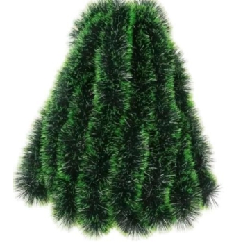 Łańcuch choinkowy 100 - Zielony z zielonymi końcówkami